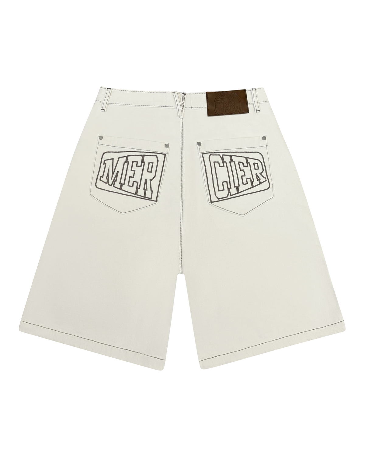 Relaxed Stitched Jorts Beige, image 2