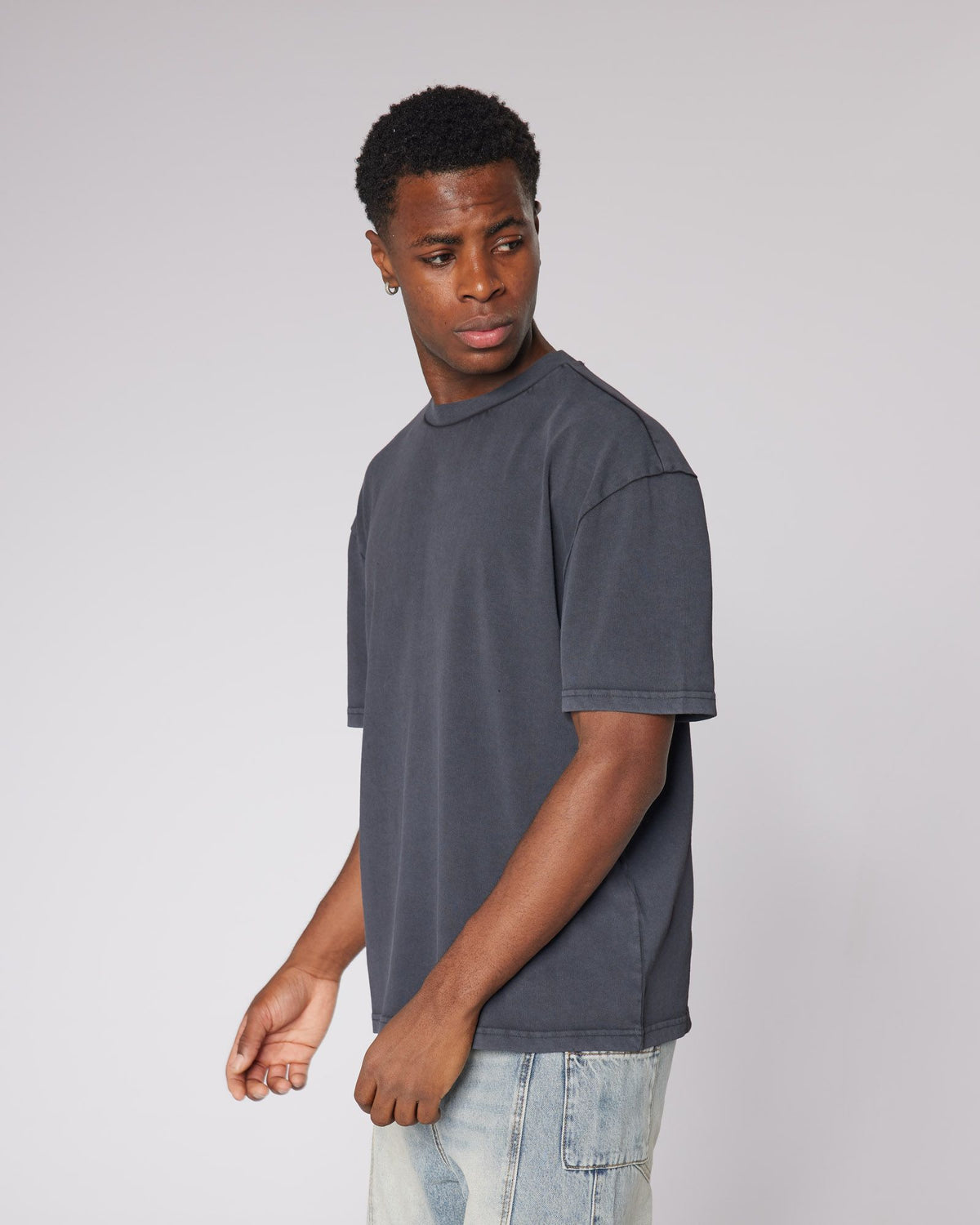 Relaxed Washed Blank Tshirt Black, image 2