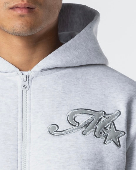 Runway Full Zip Hoodie Grey Marl, image 4