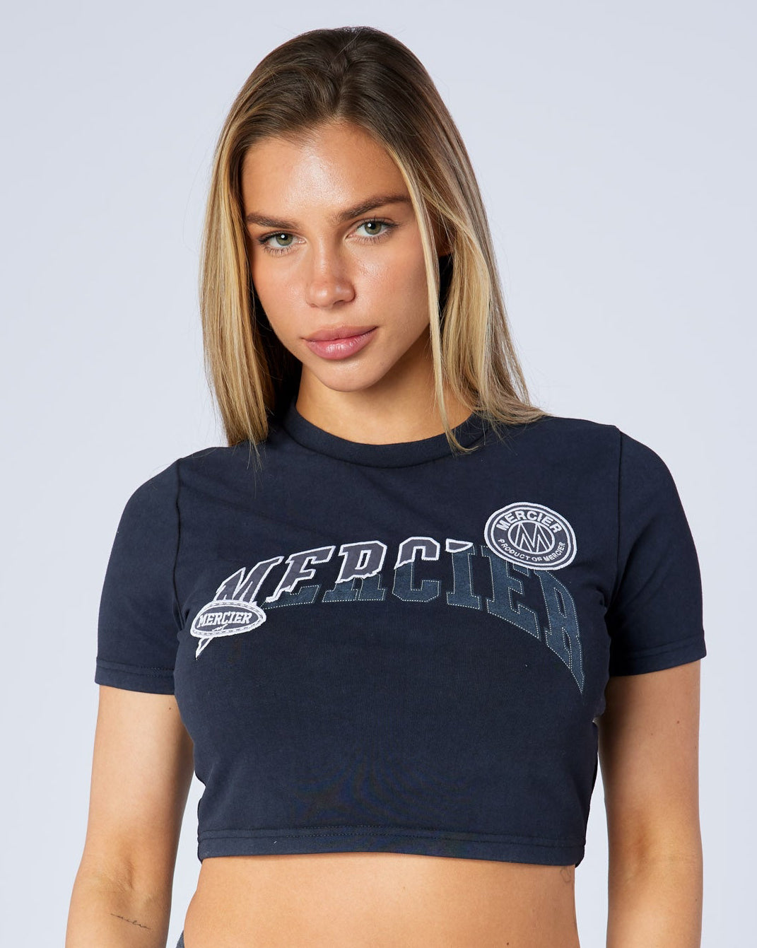 Women's Shatter Baby Tee Washed Black, image 1