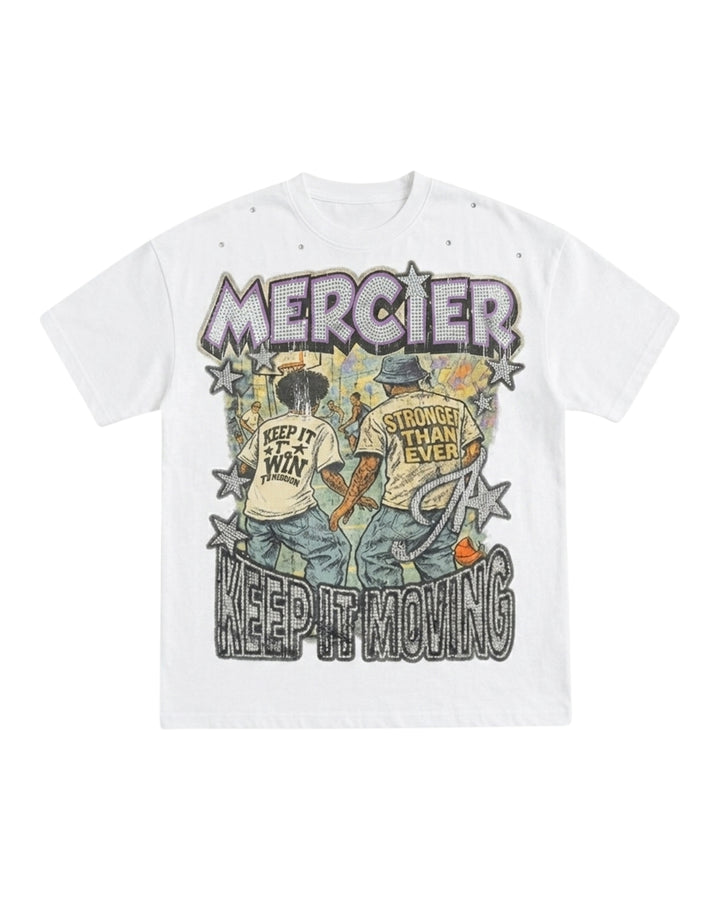 Diamante Ballers Tshirt Vintage White