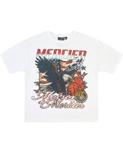 Mercier Eagle Waffle Tshirt White