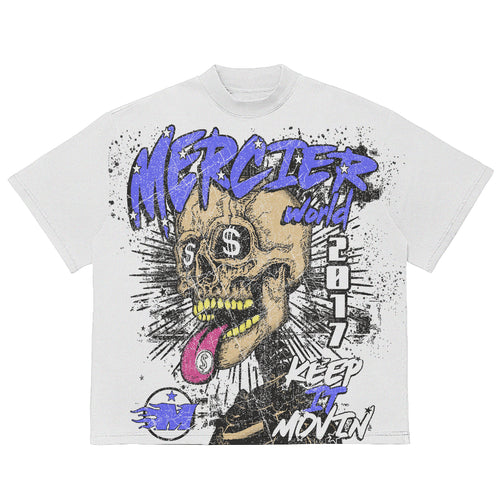 Skull Relaxed Tshirt White