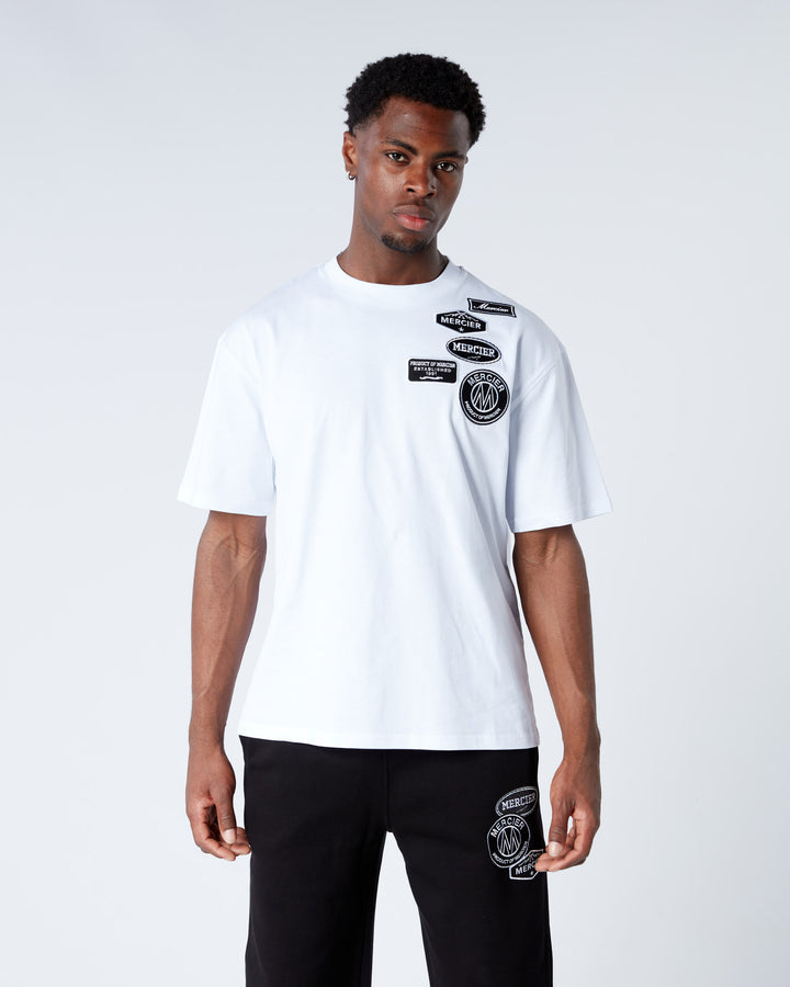 Mono Badge Relaxed Tshirt White