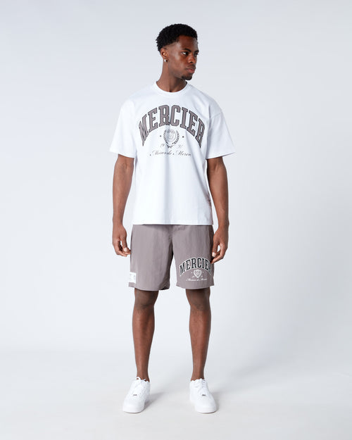 Maison Triple Stitch Tshirt White Beige