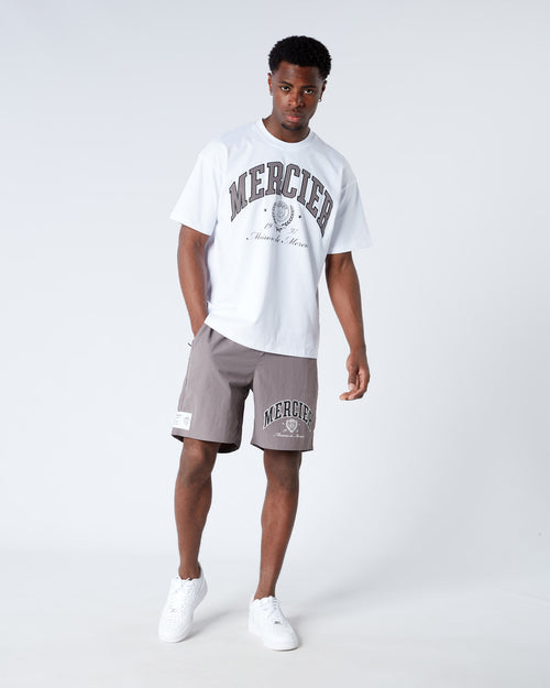 Maison Triple Stitch Shorts Beige