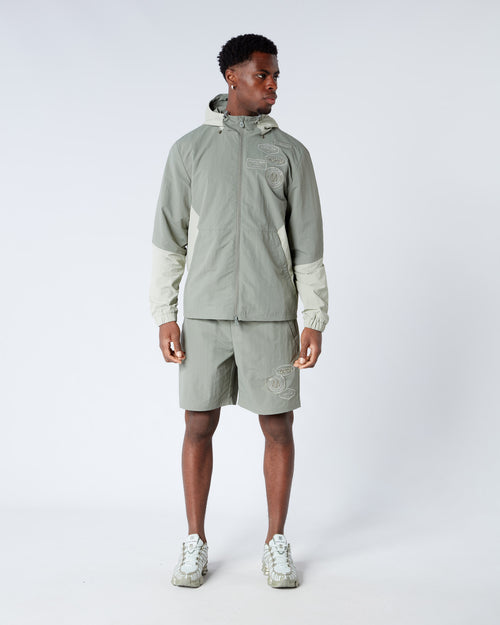 Angle Badge Shorts Sage