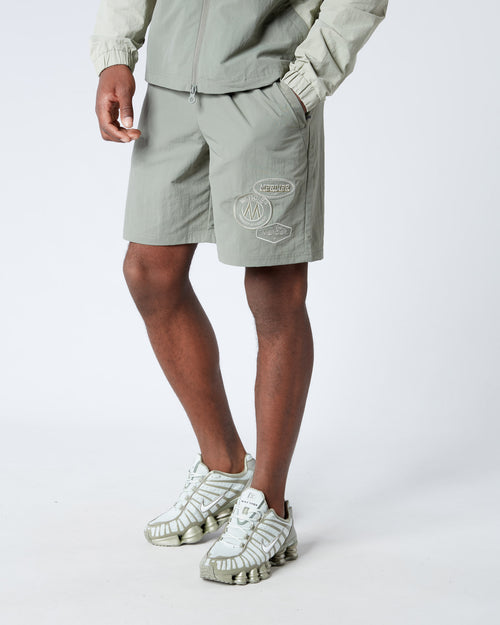 Angle Badge Shorts Sage
