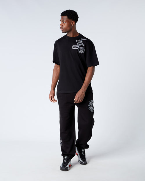 Mono Badge Relaxed Tshirt Black