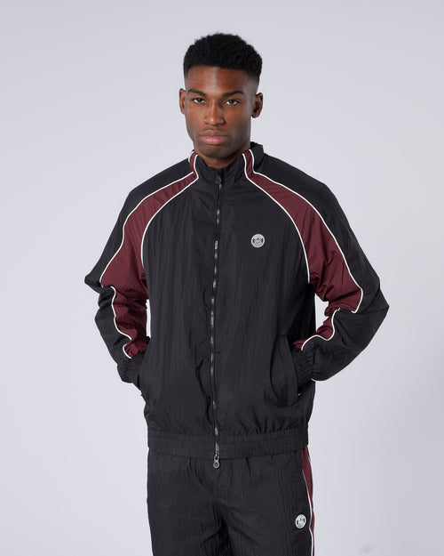 Homerun Track Top Black Burgundy