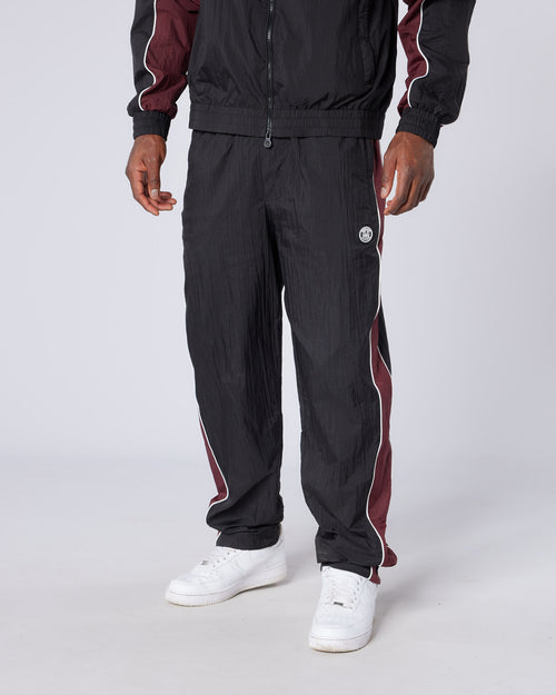 Homerun Track Pants Black Burgundy