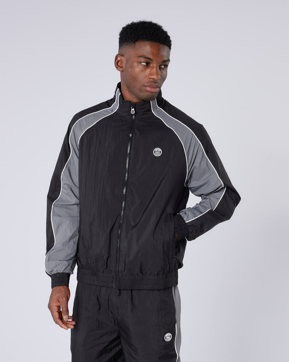 Mercier Homerun Track Top Black Grey – MERCIER - Main Image