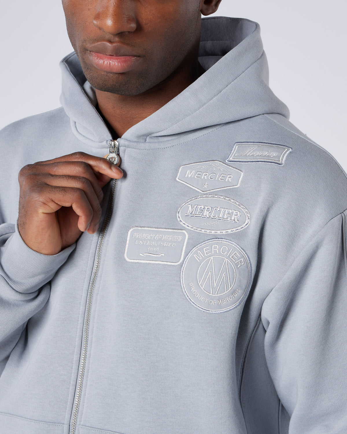 New Wave OG Badge Zip Hoodie Grey, image 3