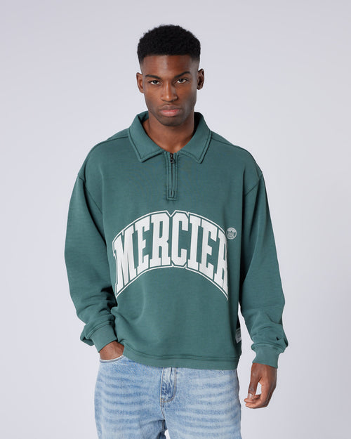 Homerun 1/4 Zip Washed Green