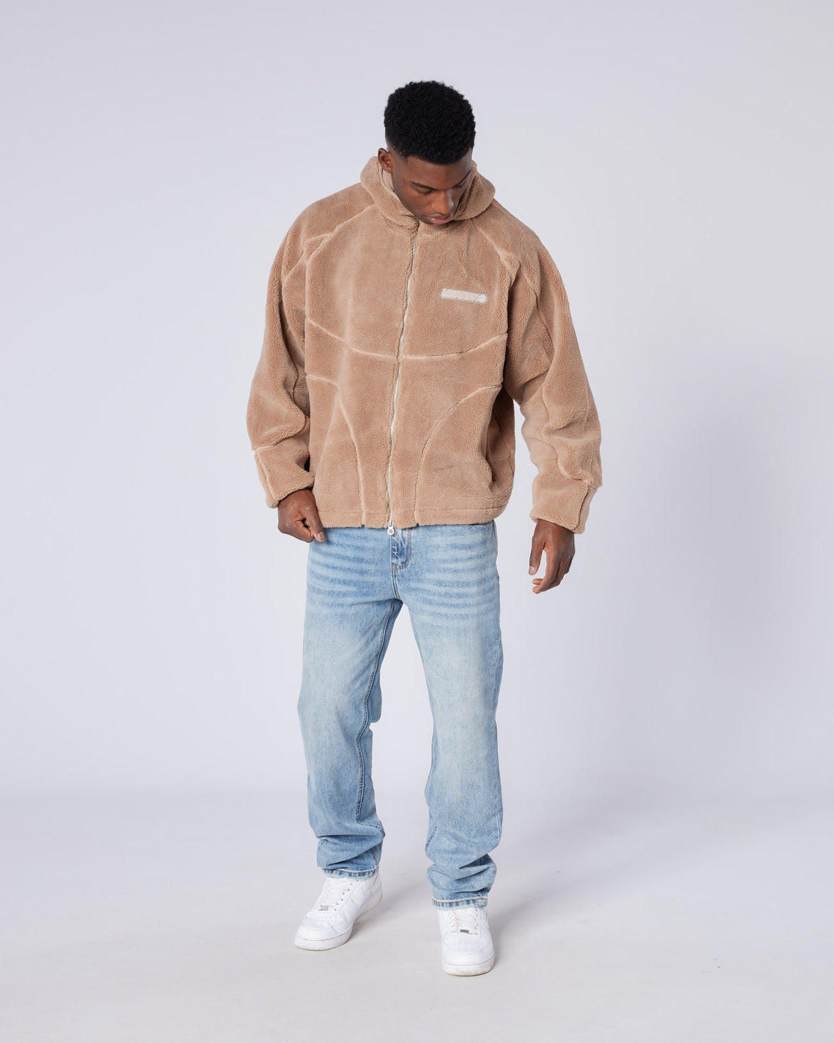 Tapered Washed Denim Jeans, image 5