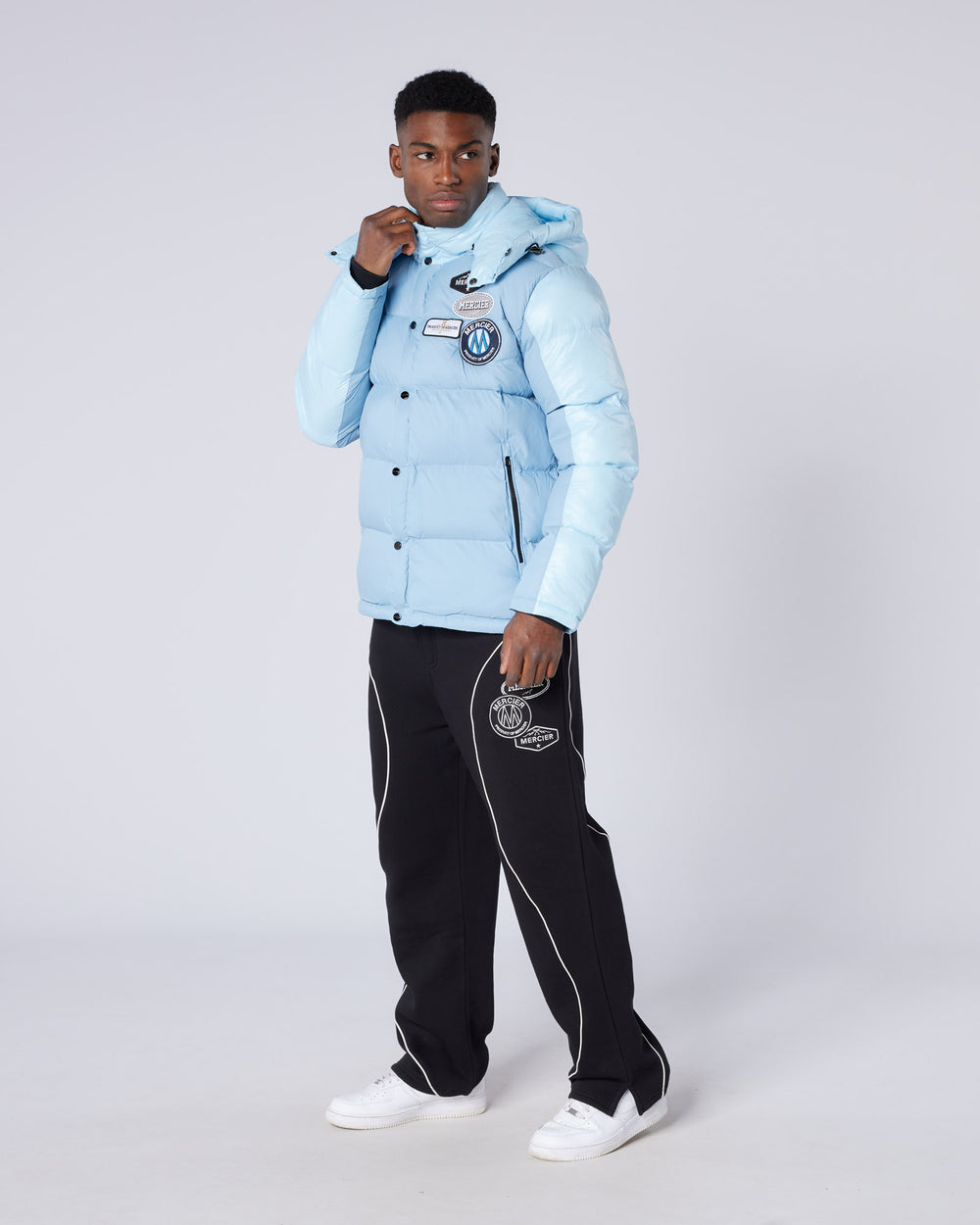 Jack met OG-badgepanelen hemelsblauw – MERCIER - Main Image