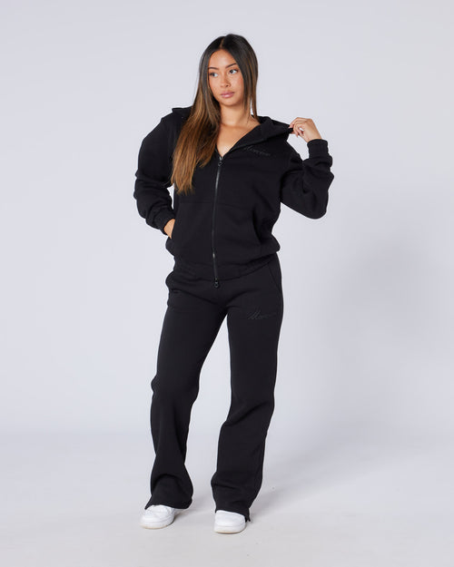 Womens Authenticity Zip Hoodie Black