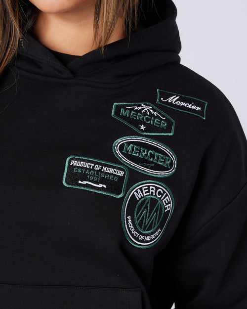 Womens Two Tone OG Badge Hoodie Black