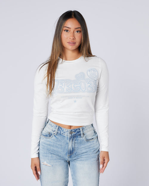 Womens Long Sleeve Fantasy T-shirt White