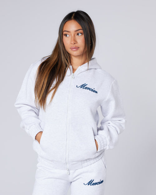 Womens Authenticity Zip Hoodie Grey