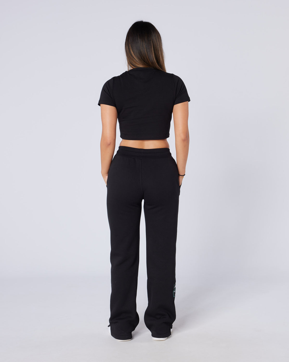 Women's Two Tone Baby Tee Black, image 5