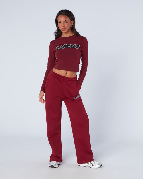 Womens Player LS Tee Maroon