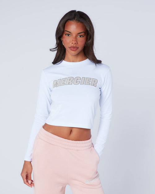 Womens Player LS Tee Blush White