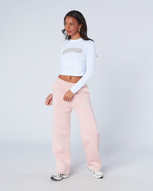 Womens Player LS Tee Blush White