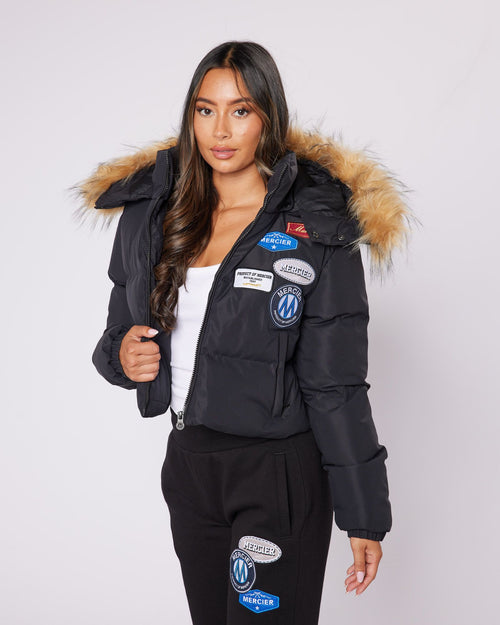 Women's Cropped OG Puffer Jacket Black