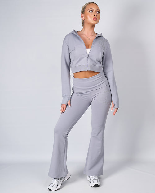 Womens OG Yoga Zip Up Grey