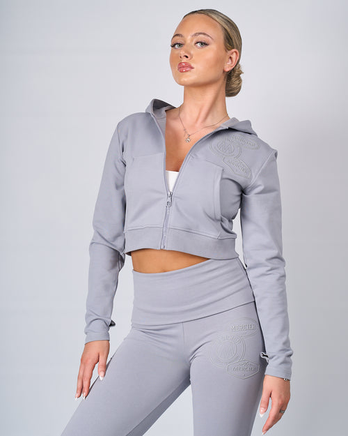 Womens OG Yoga Zip Up Grey