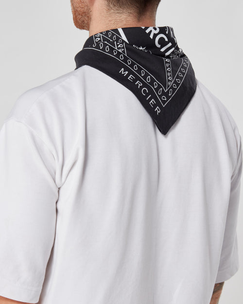 Badge Paisley Bandana Black