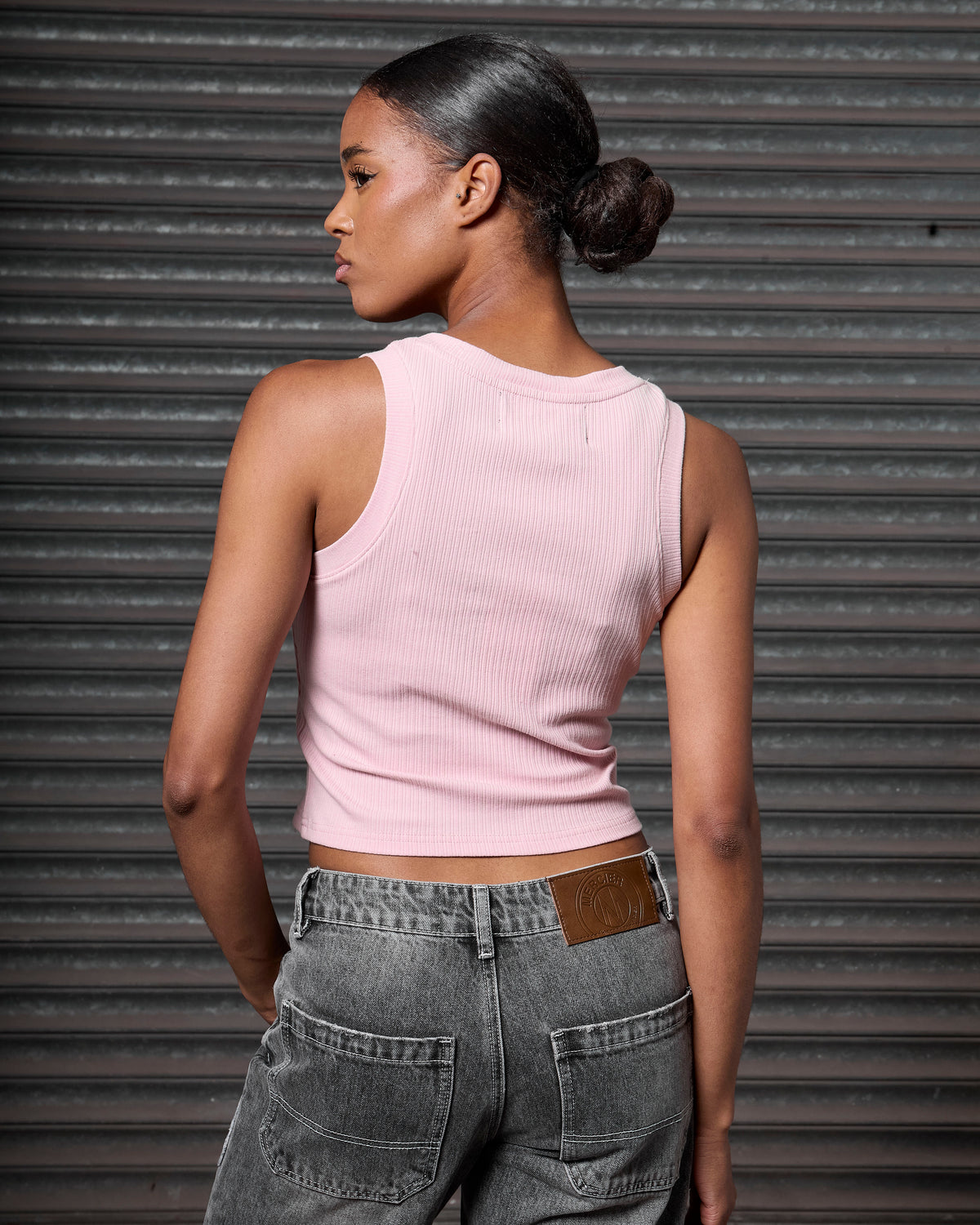 Women's Ribbed Scoop Vest Pink, image 4