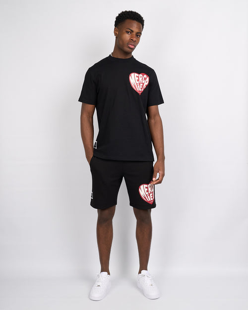 Mercier Heart Shorts Black