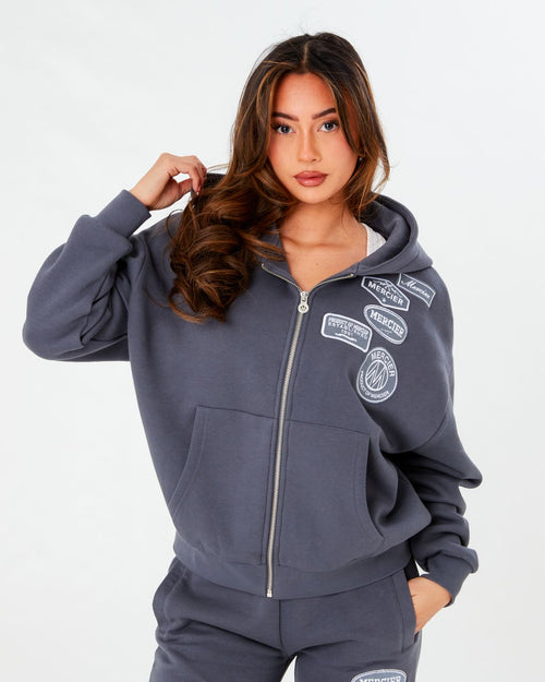 Womens Mono OG Zip Up Hoodie Irongate