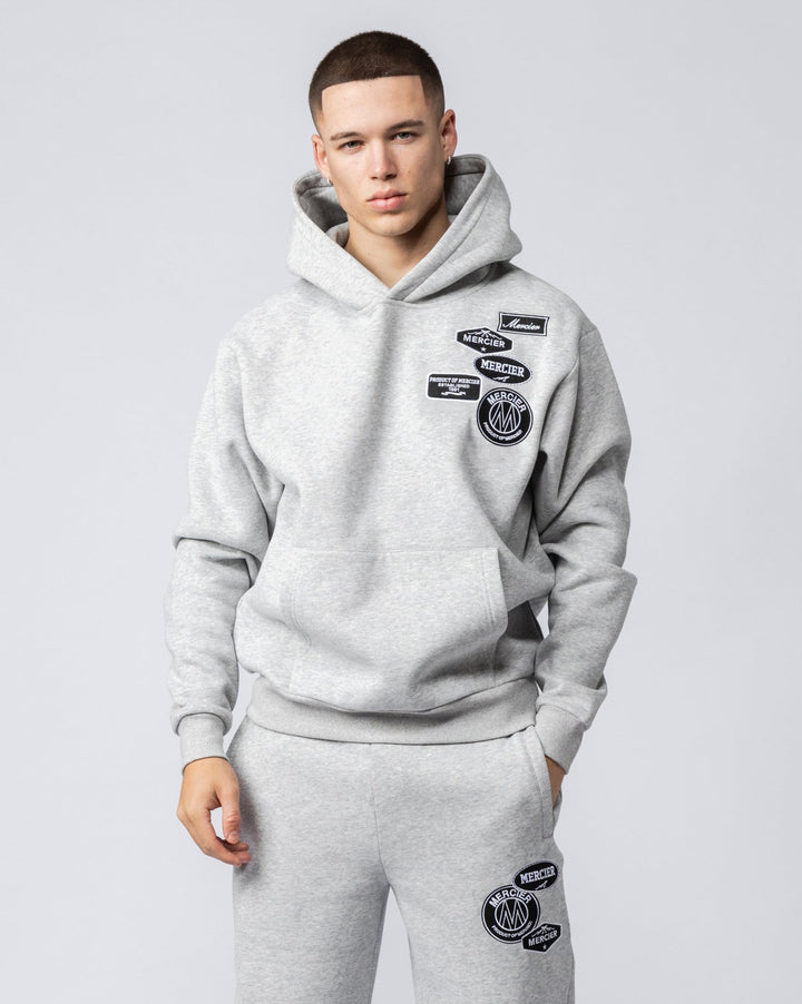 Relaxed OG Mono Hoodie Grey Marl