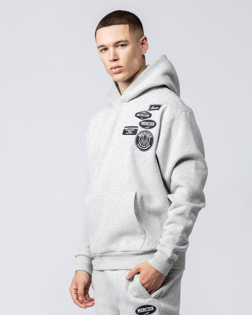 Relaxed OG Mono Hoodie Grey Marl