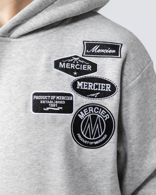 Relaxed OG Mono Hoodie Grey Marl