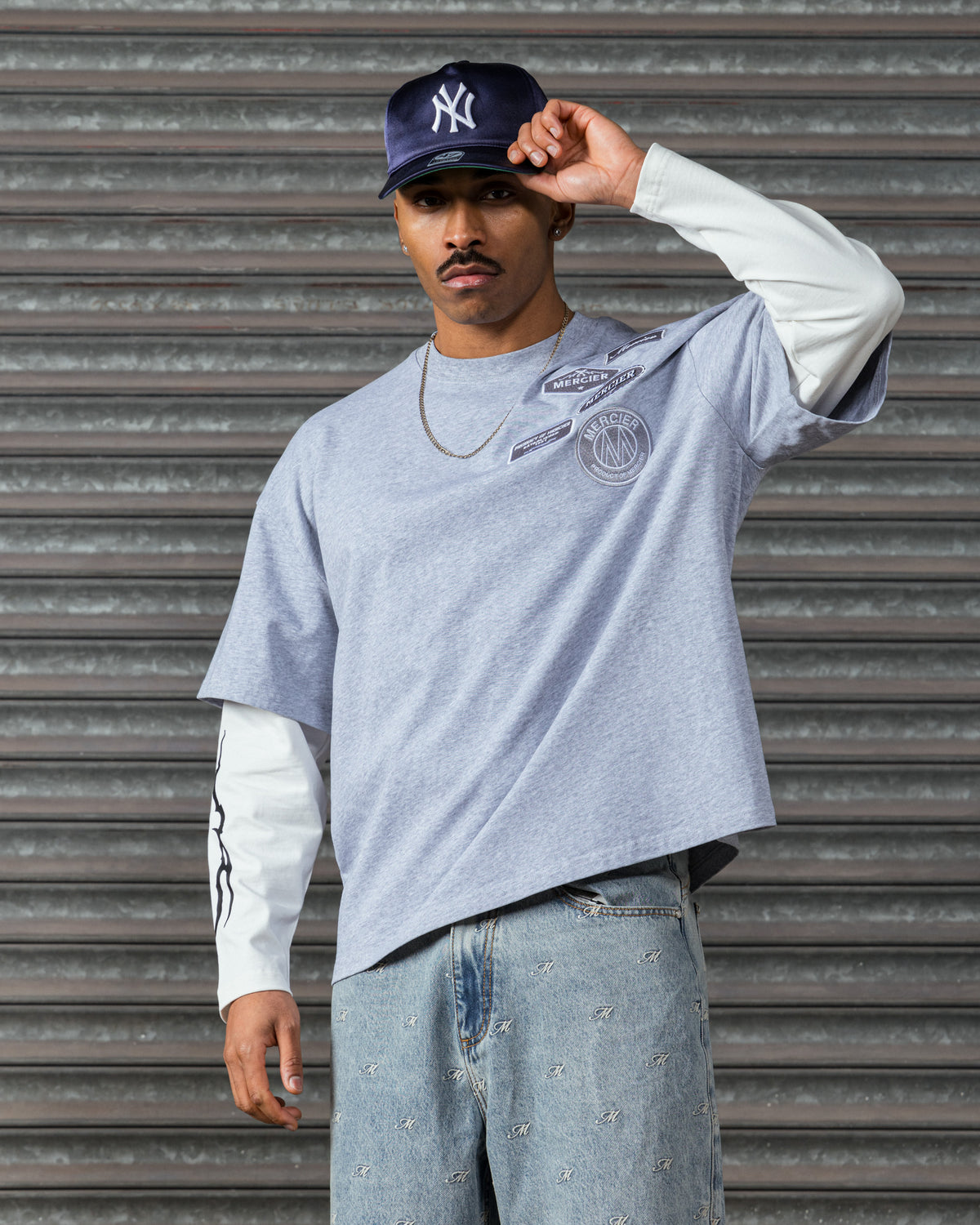 OG Lightning Double Layer T-Shirt Grey, image 4