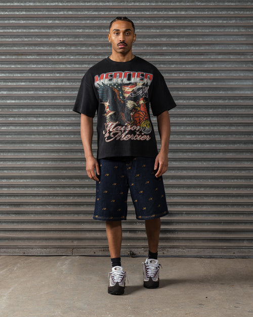 Mercier Eagle Waffle Tshirt Black