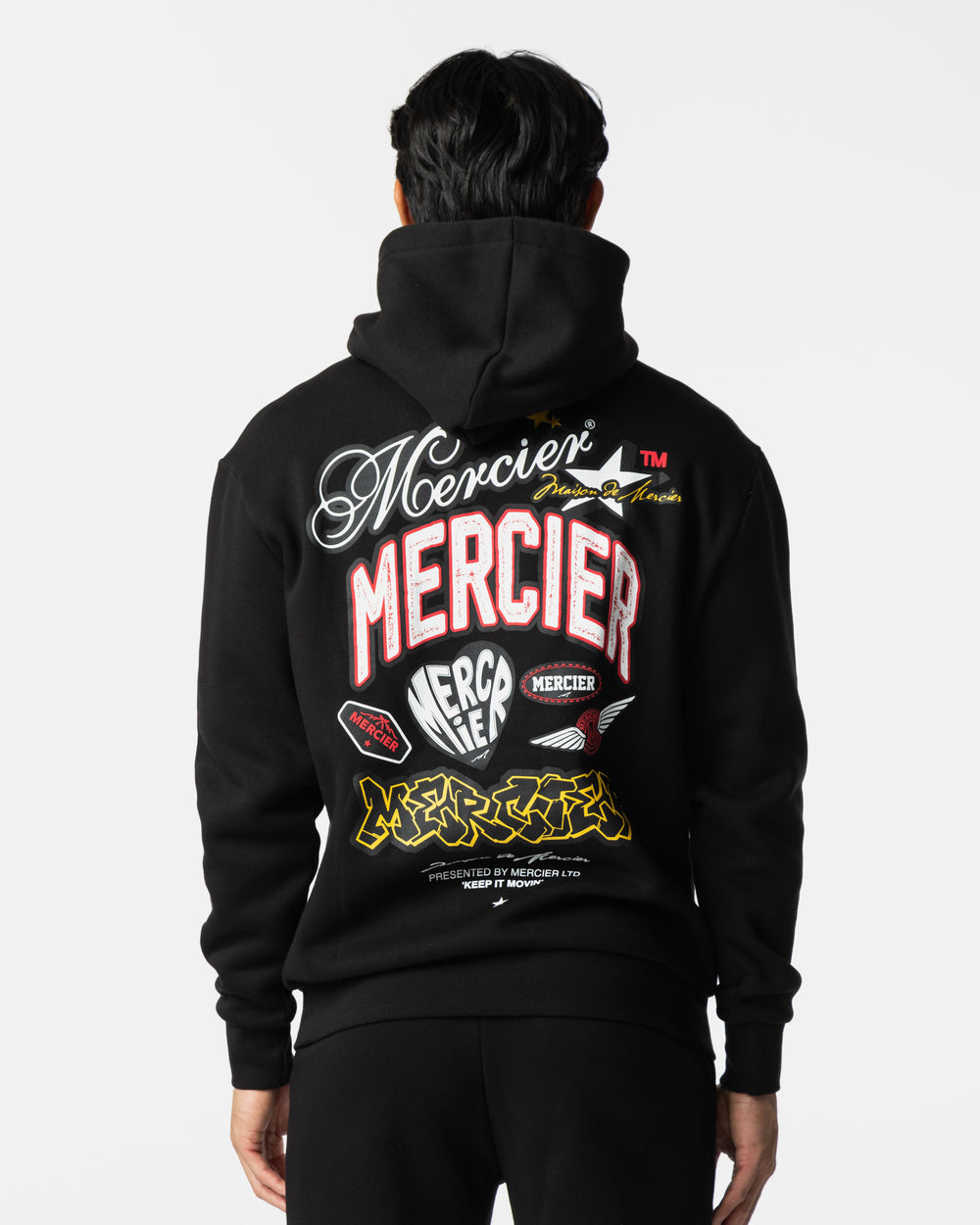 Jacket Mercier Tracksuit Black MERCIER OG PARIS BADGE MENS PUFFER