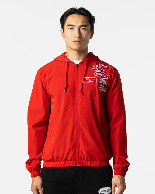 Mono Badge Windbreaker Red