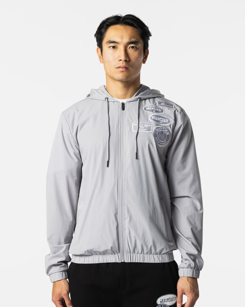 Mono Badge Windbreaker Grey
