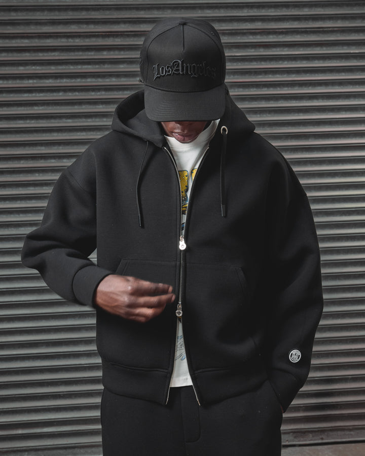Scuba zip hoodie Black