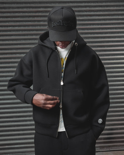Scuba zip hoodie Black