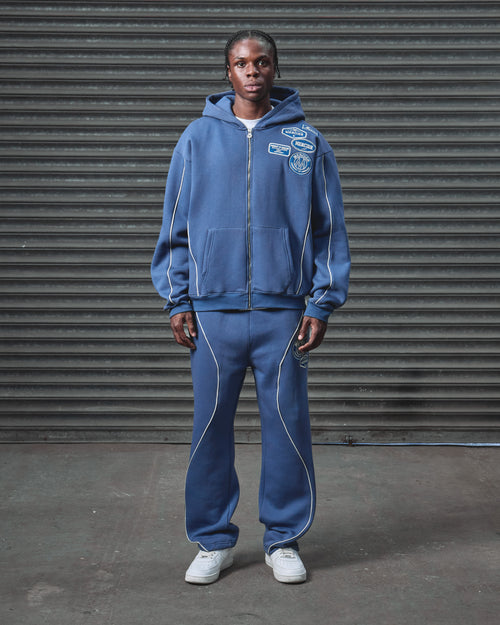 New Wave OG Badge Zip Hoodie Petrol