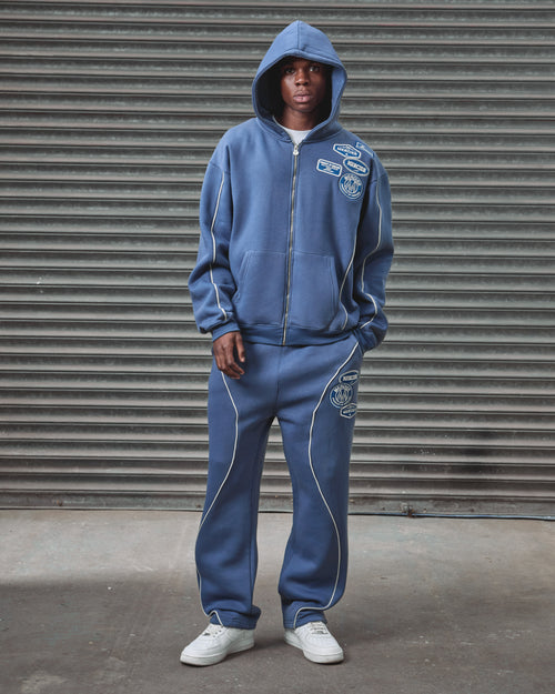 New Wave OG Badge Zip Jogger Petrol
