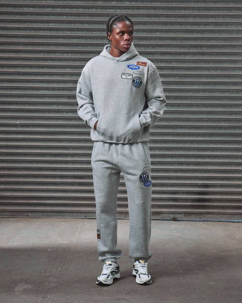 Relaxed OG Badge Hoodie Grey Marl