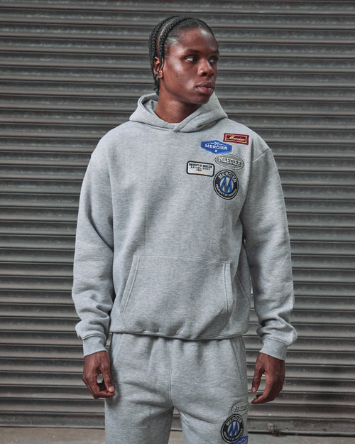 Relaxed OG Badge Hoodie Grey Marl