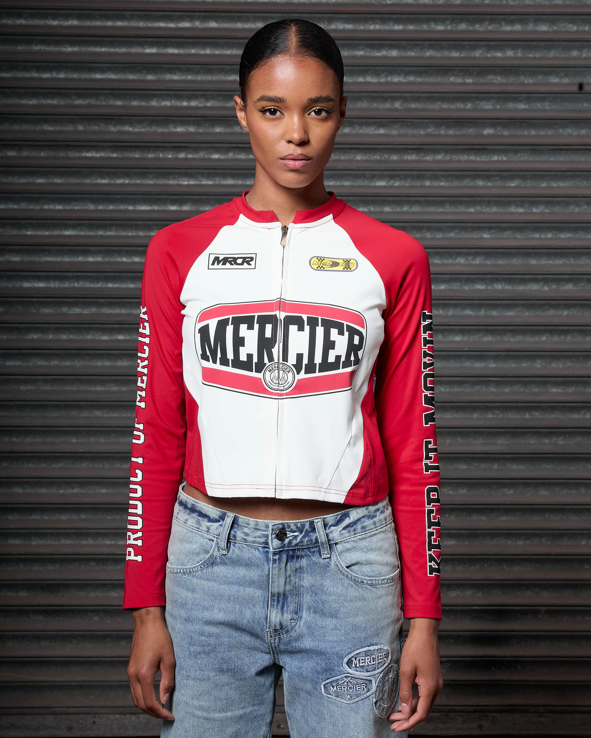 Women's Zip Racer Top Red, image 4